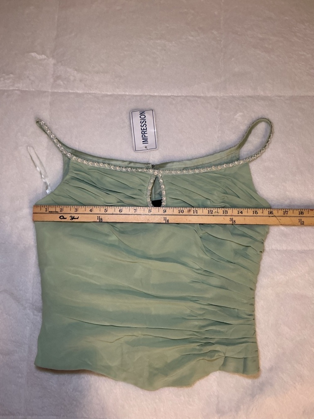 Mint Off-Shoulder Ruched Bustier Top - Picture 8 of 13